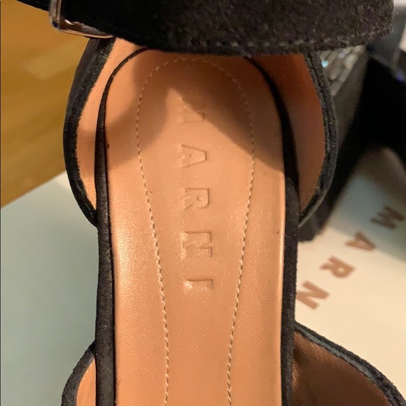 BNWB MARNI CROSTA VELOUR ANKLE STTAP SANDALS - Picture 5 of 6